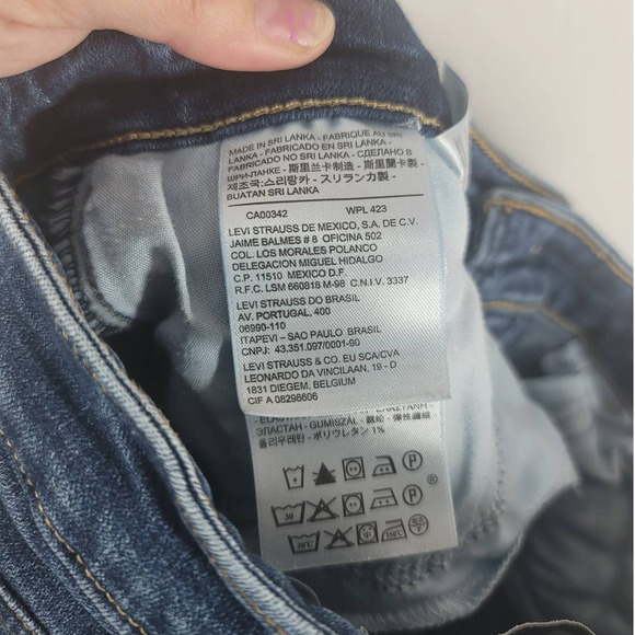 Levi's Mid Rise Skinny Jeans Size 10 Skinny Leg 5-Pockets Stretch Denim Blue - Picture 4 of 6